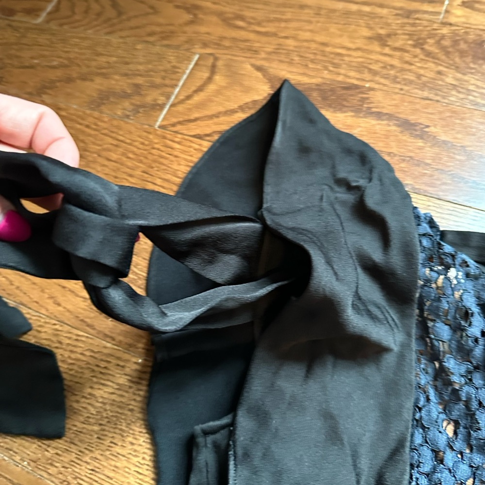 Marissa Webb Black Puff Sleeve Ruffled Blouse - Picture 2 of 4